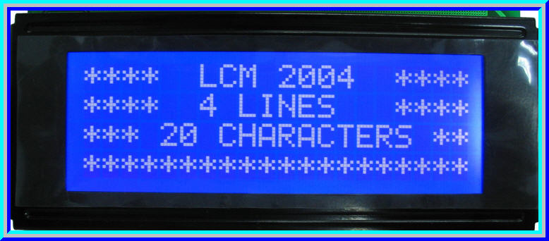 1x จอแอลซีดี ขนาด 20x4 แบล็คไลท์สีน้ำเงิน (LCD 20x4)