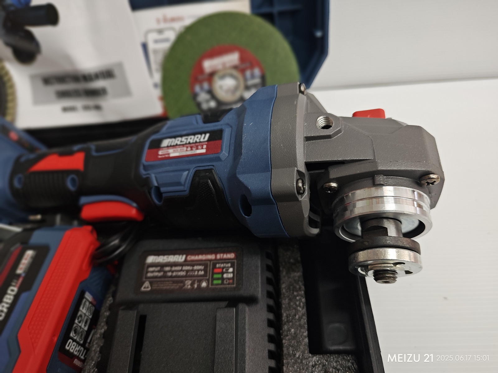 MASARU SCG-600-B1 เครื่องเจียร์ไร้สาย 4 นิ้ว Power Turbo 20V แบตรุ่นใหม่