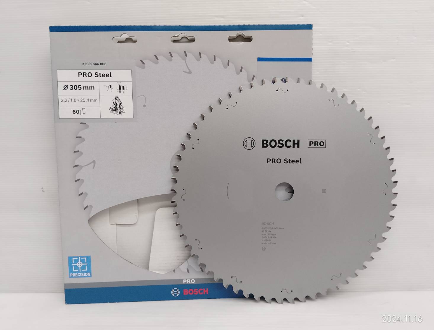 ใบเลื่อยวงเดือนตัดเหล็ก Pro Steel 12"x60T BOSCH 2608844868