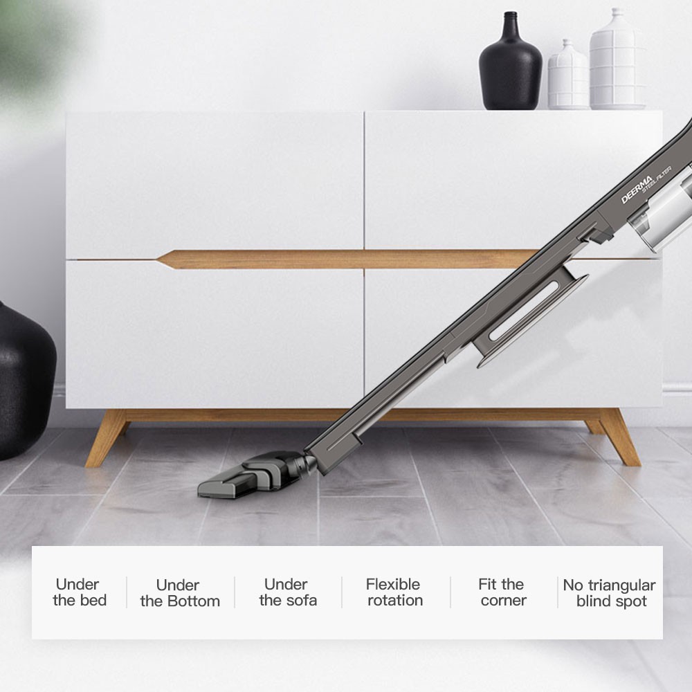 Deerma DEM-DX700S สีดำ Vacuum Cleaner เครื่องดูดฝุ่นแบบด้ามจับราคาประหยัด