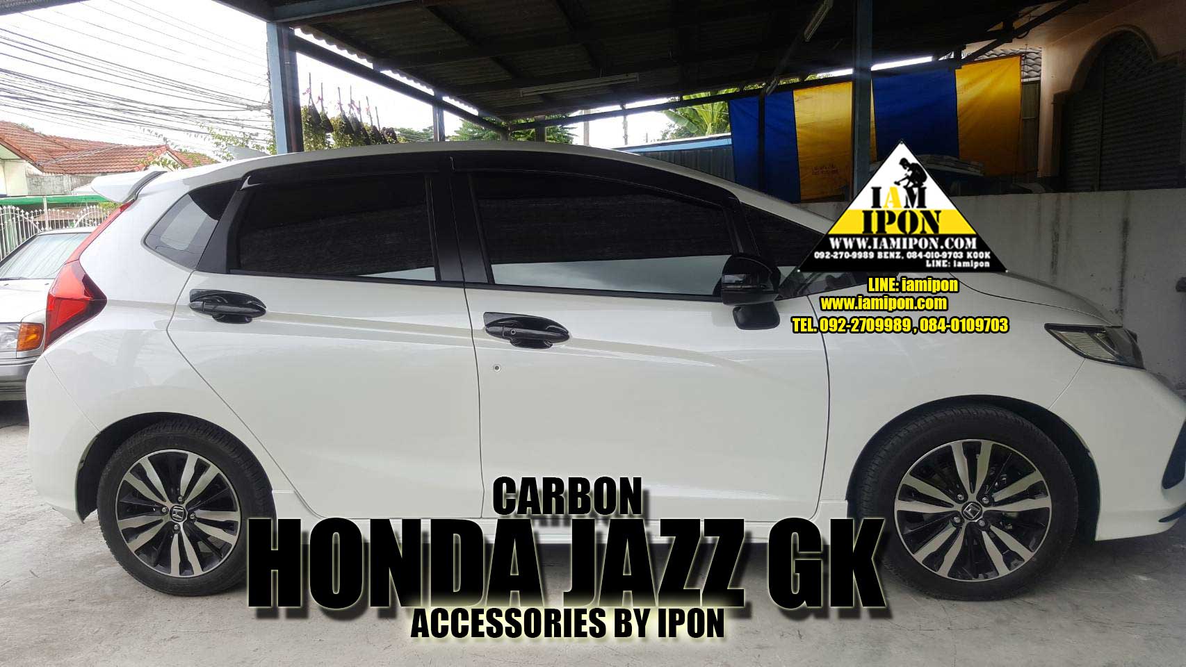 DOOR HANDLE JAZZ CABON GK 14 -15 ครอบมือจับเปิดประตูคาร์บอนแจ๊ส จีเค ปี14 - 15