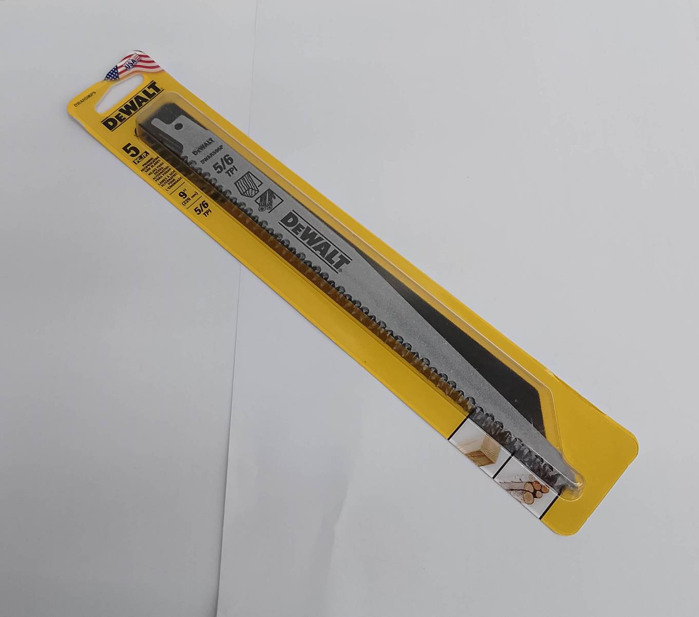 DEWALT รุ่น DWAR596P5 ใบเลื่อยชักตัดไม้ 9นิ้ว 5/6ฟัน (5 ใบ/แพ็ค)