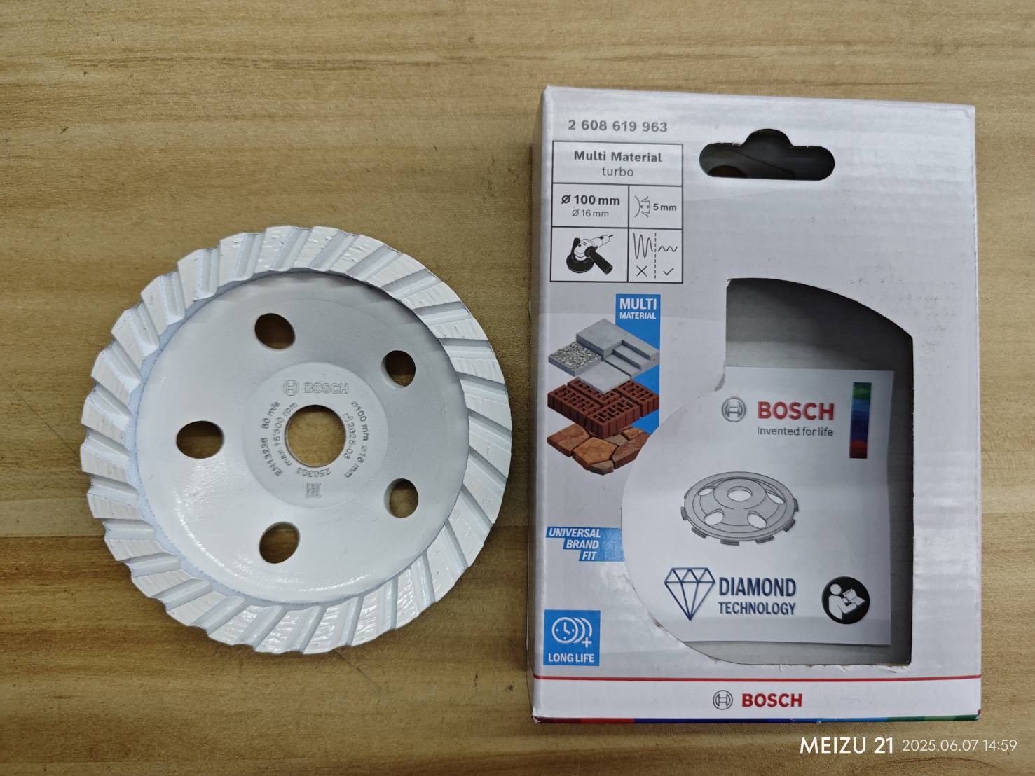 ถ้วยขัดเพชร 4นิ้ว Turbo BOSCH 2608619963