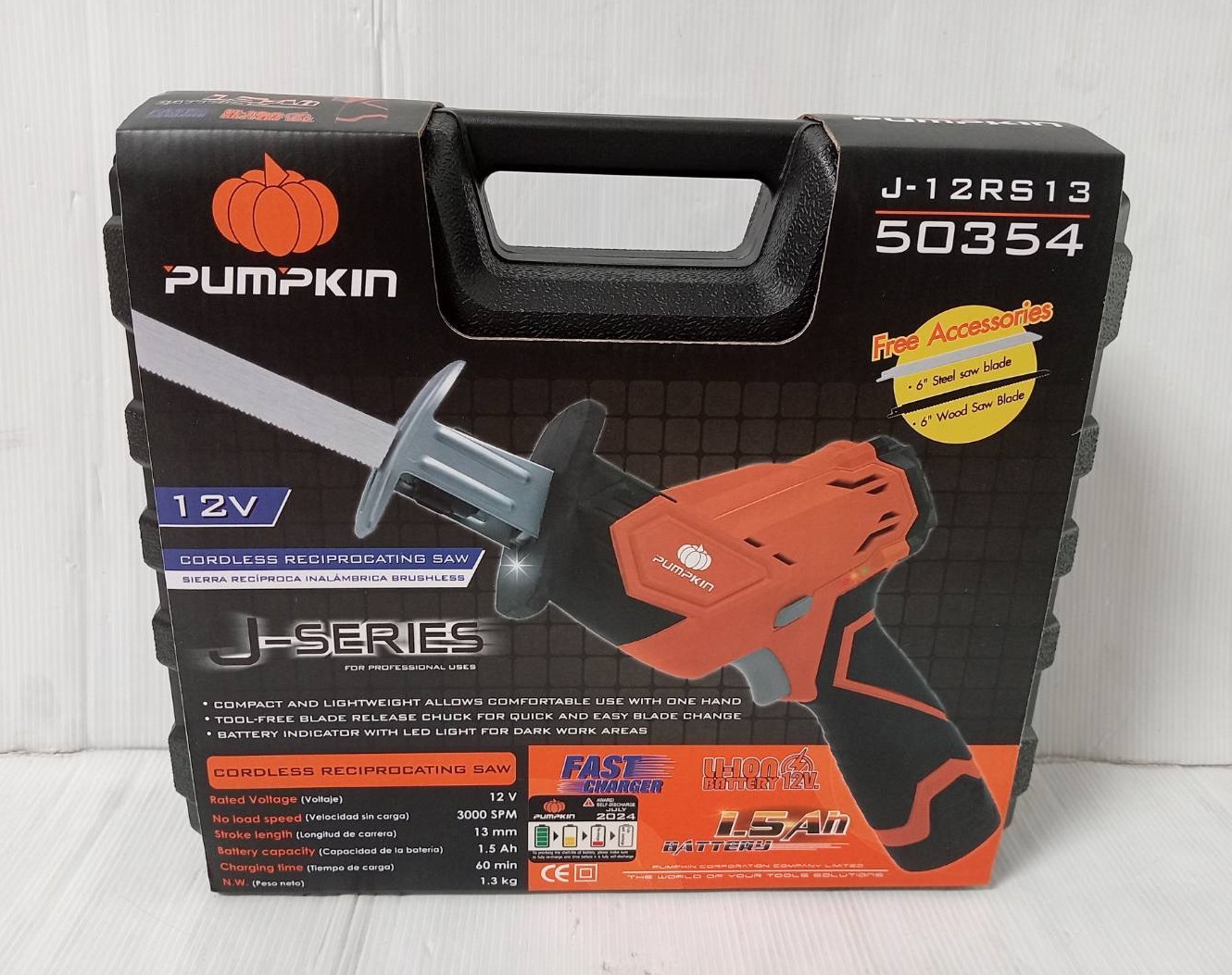 เลื่อยชักไร้สาย12V J-12RS13 PUMPKIN #50354