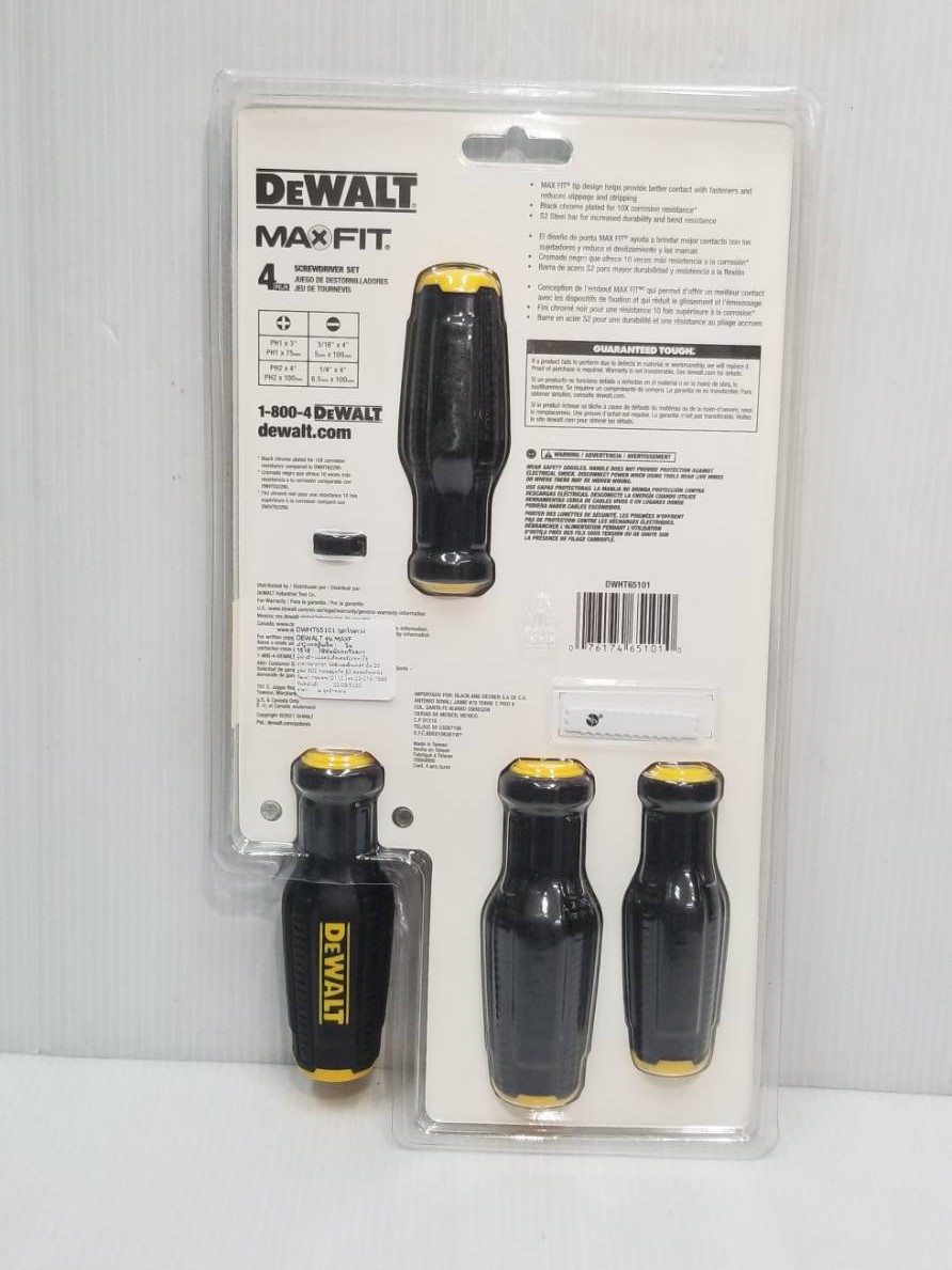 ชุดไขควง 4ชิ้น DWHT65101 DEWALT