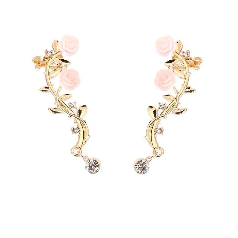 (พร้อมส่ง) ต่างหู 103 (แบบเข็ม) ลายดอกไม้สวยงาม สินค้าพร้อมจัดส่งจาก จ.อุบลราชธานี