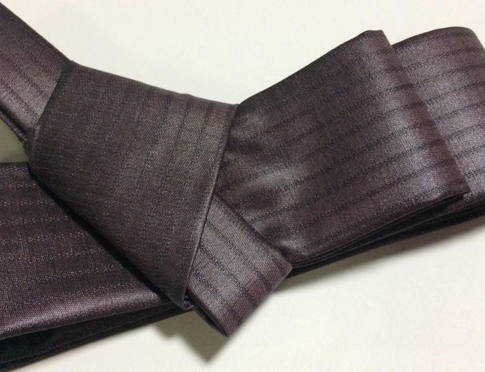 โอบิ สำเร็จผู้ชาย สีน้ำตาลลาย