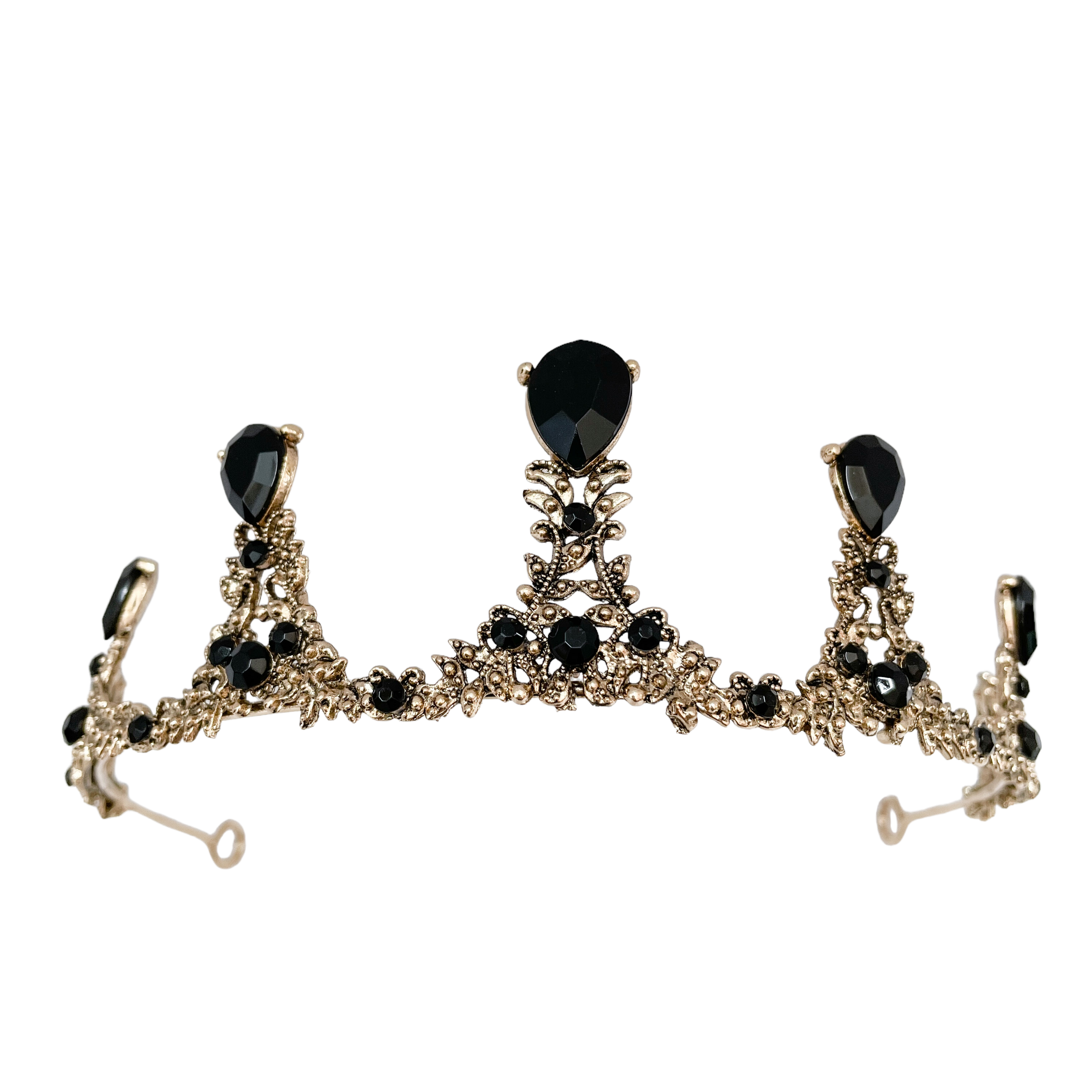 (พร้อมส่ง) มงกุฎสีดำ 372 งานสวย ปราณีต QCเพชรทุกเม็ด สินค้าพร้อมส่งจากไทย