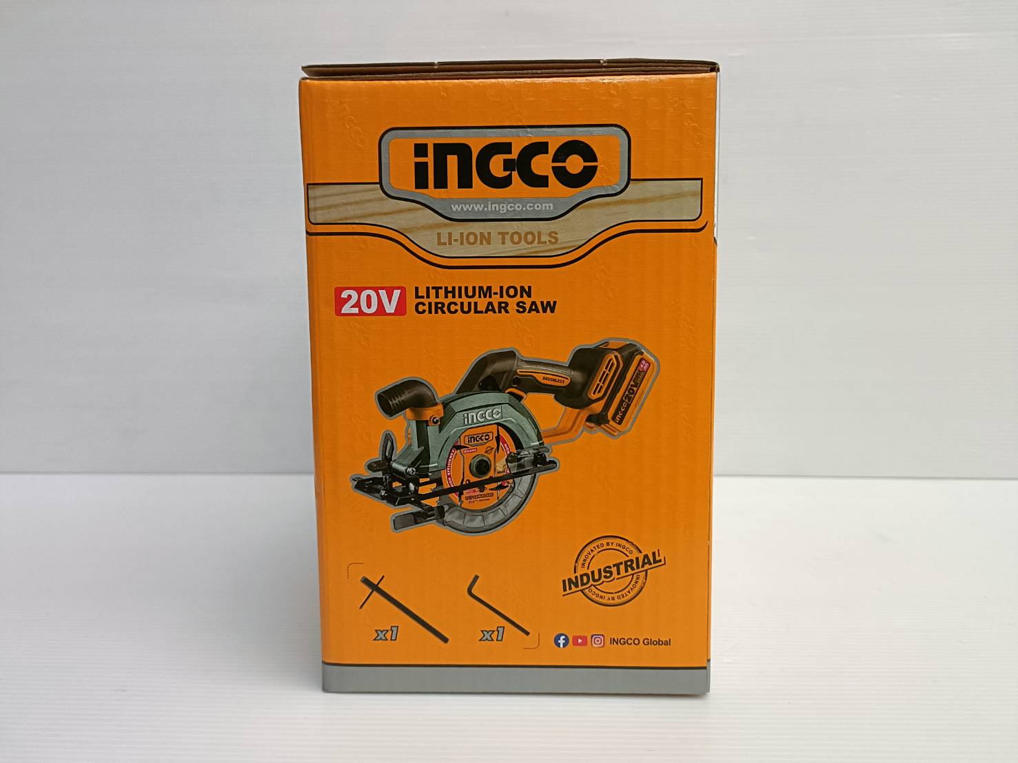 INGCO เลื่อยวงเดือนไร้สาย 20V 5 นิ้ว มอเตอร์ไร้แปรงถ่าน รุ่น CSLI14021