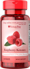 ผลิตภัณฑ์อาหารเสริม Puritan's Pride Raspberry Ketones 100 mg / 60 Rapid Release Capsules