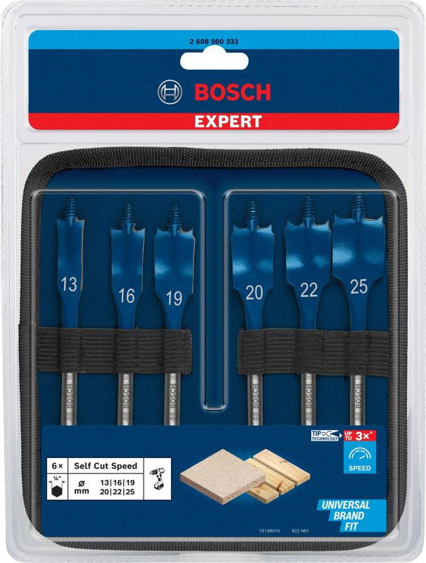 ชุดดอกเจาะใบพาย 6ชิ้น BOSCH Expert (13/16/19/20/22/25)