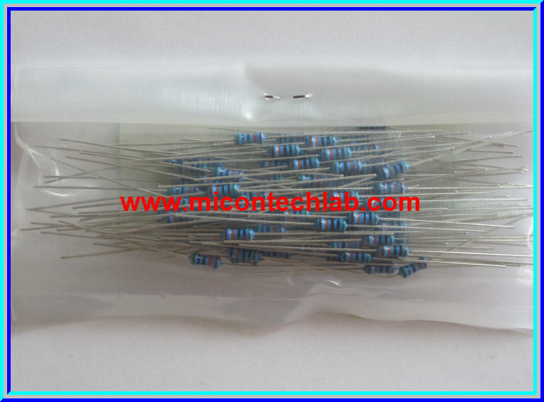 100x Resistor 500 K Ohm 1/4 Watt 1% Metal film Resistor