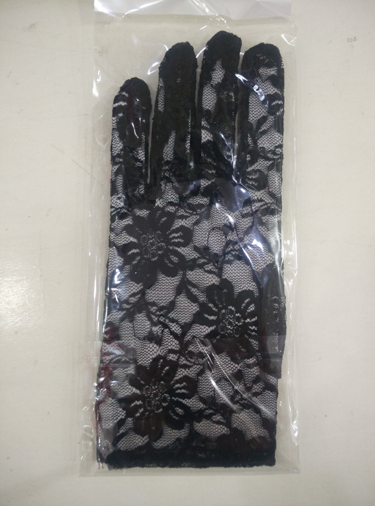 (พร้อมส่ง) ถุงมือ 024 สีดำ-สั้น