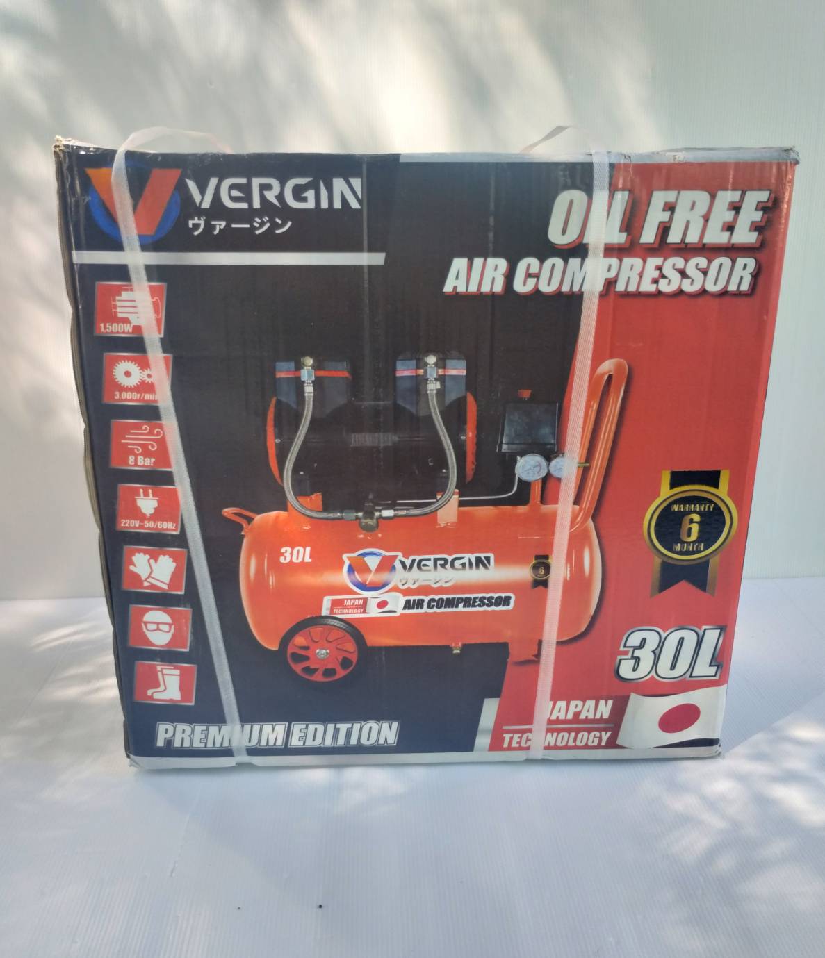 VERGIN ปั้มลมออยฟรี30ลิตร 950W รุ่น VG-550-1/30L