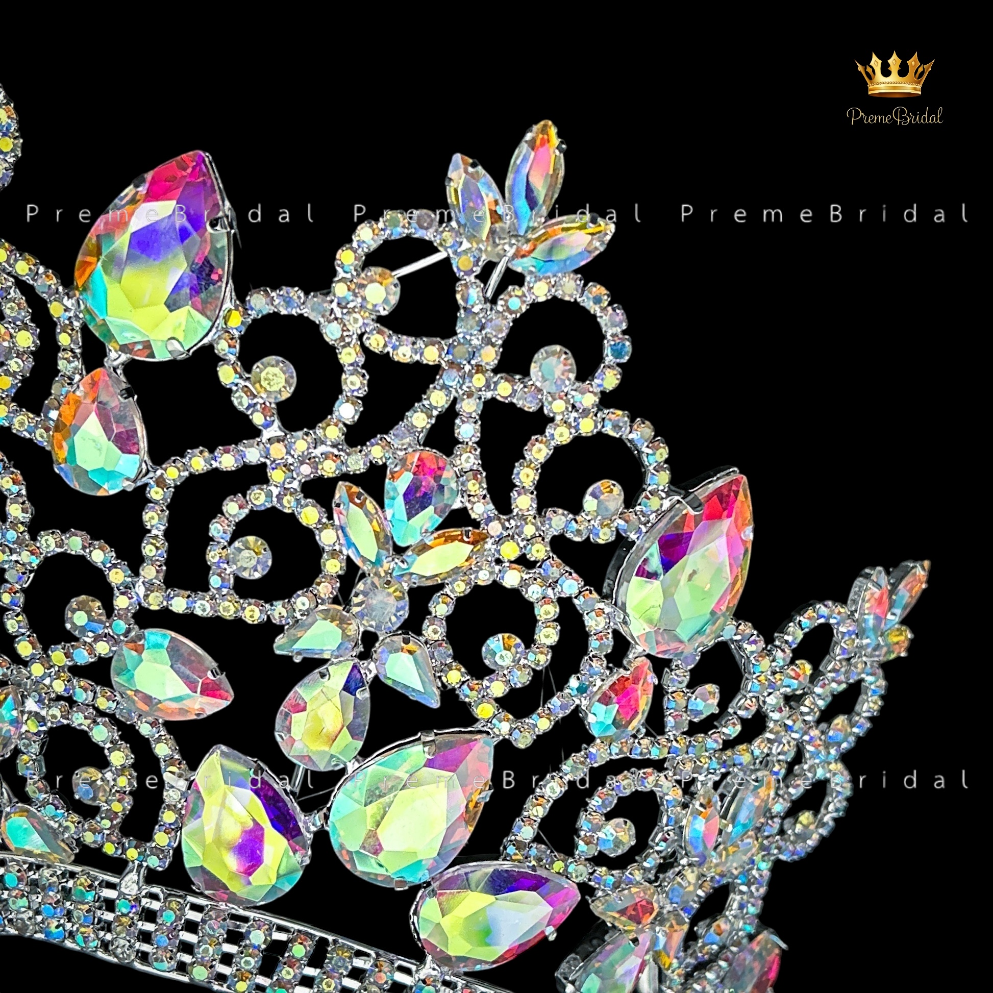 (พร้อมส่งจากไทย) มงกุฏ 144 สำหรับนางงาม ขนาดใหญ่ งานโลหะฐานกลมปรับขนาดได้ ส่งด่วน ส่งจาก จ.อุบลราชธานี