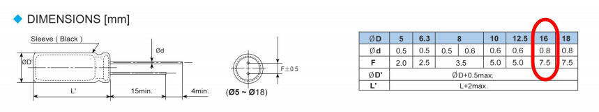 1x คาปาซิเตอร์อิเล็กทรอไลท์ 4700 uF 35V