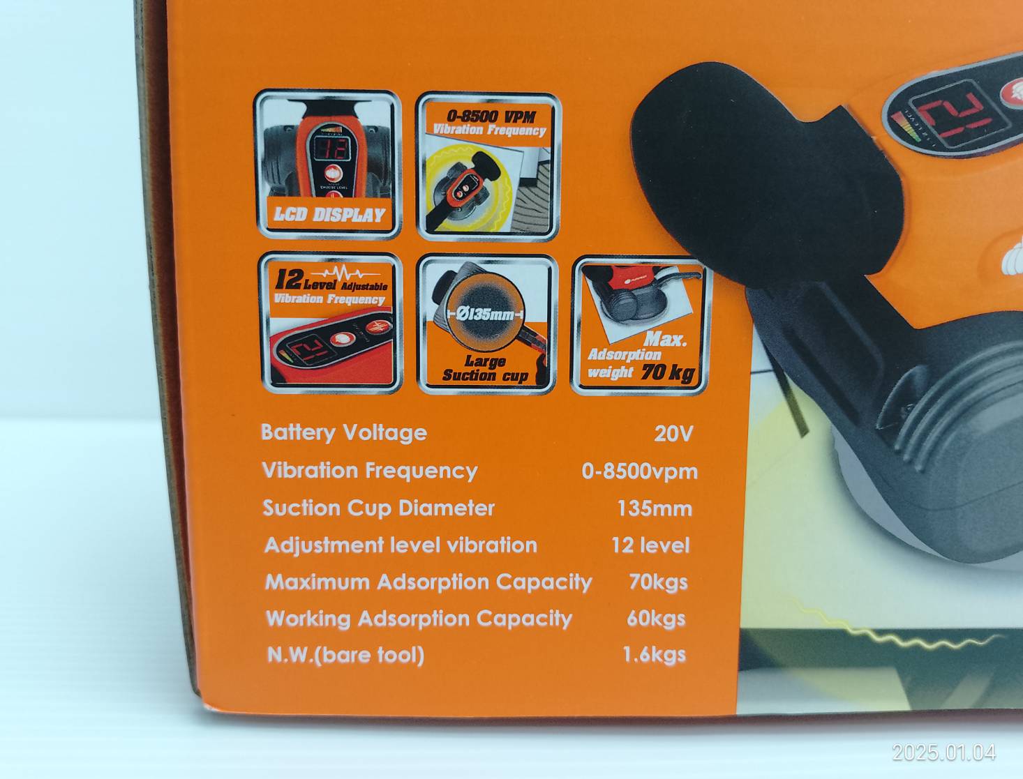 เครื่องดูดสั่นกระเบื้อง 20V INF-TV135C PUMPKIN #50428 (ตัวเปล่า)