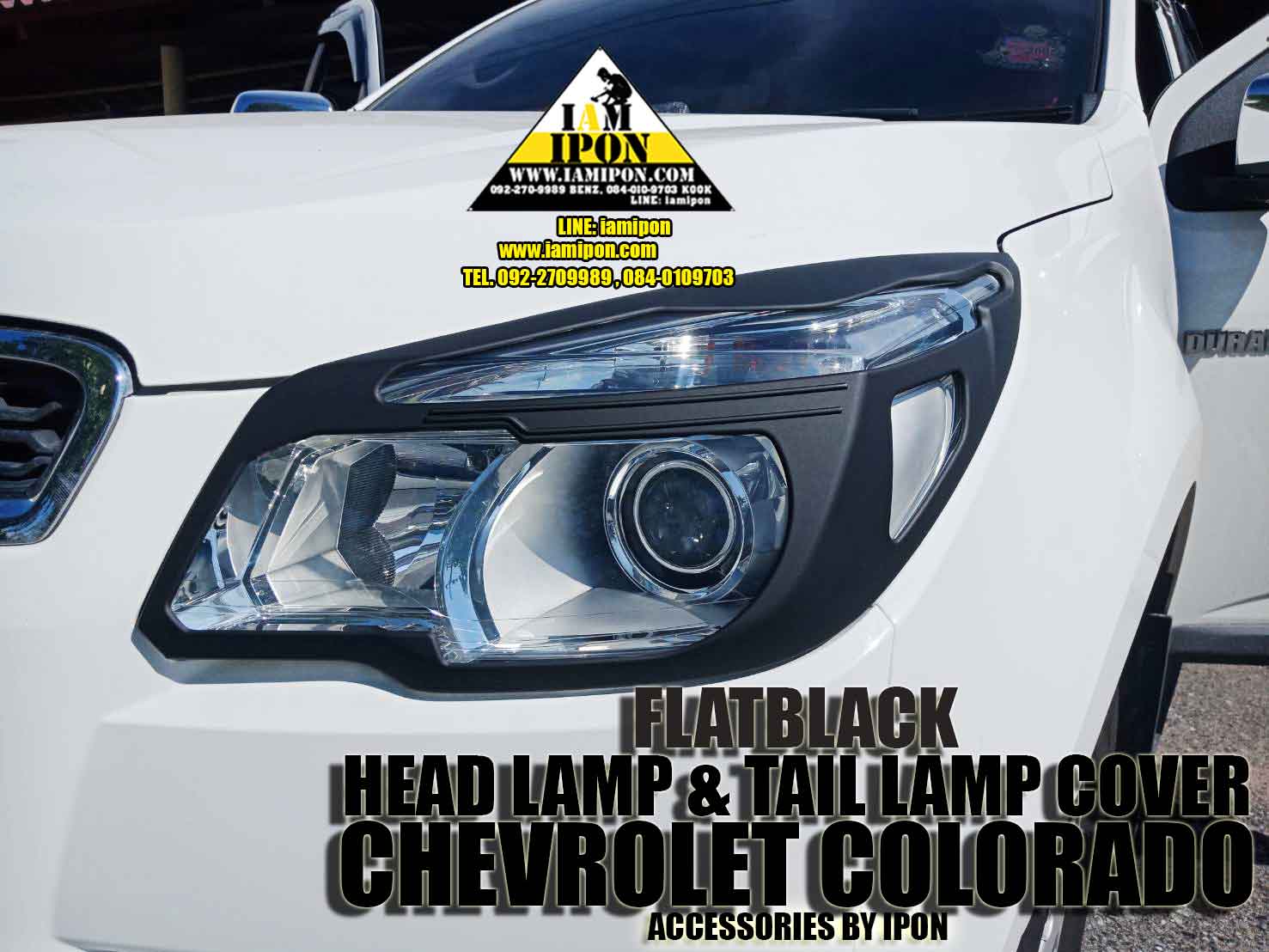 HEAD LAMP COVER CHEVROLET ALL NEW COLORADO 2012 ครอบไฟหน้าดำด้านออนิวโคโลราโด 2012
