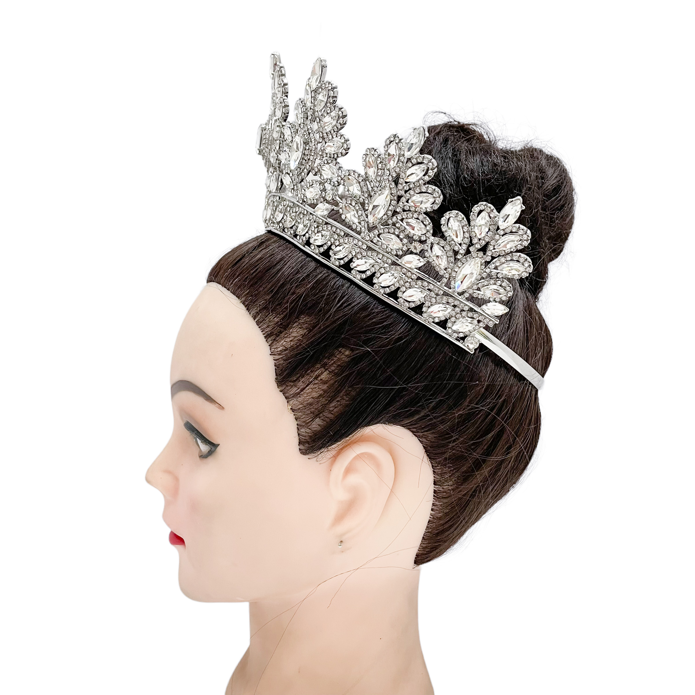 (พร้อมส่งจากไทย) มงกุฏ 095 สีเงิน มงกุฎนางงาม มงกุฎเพชร มงกุฎประกวด สินค้าพร้อมส่ง ไม่ต้องรอนาน งานพรีเมี่ยม