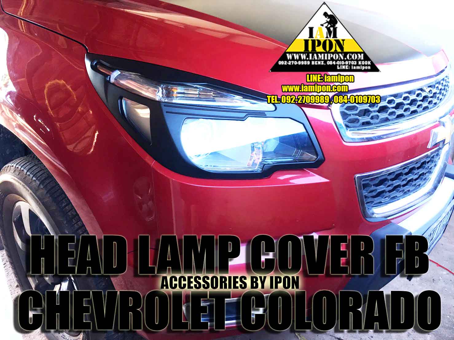 HEAD LAMP COVER CHEVROLET ALL NEW COLORADO 2012 ครอบไฟหน้าดำด้านออนิวโคโลราโด 2012