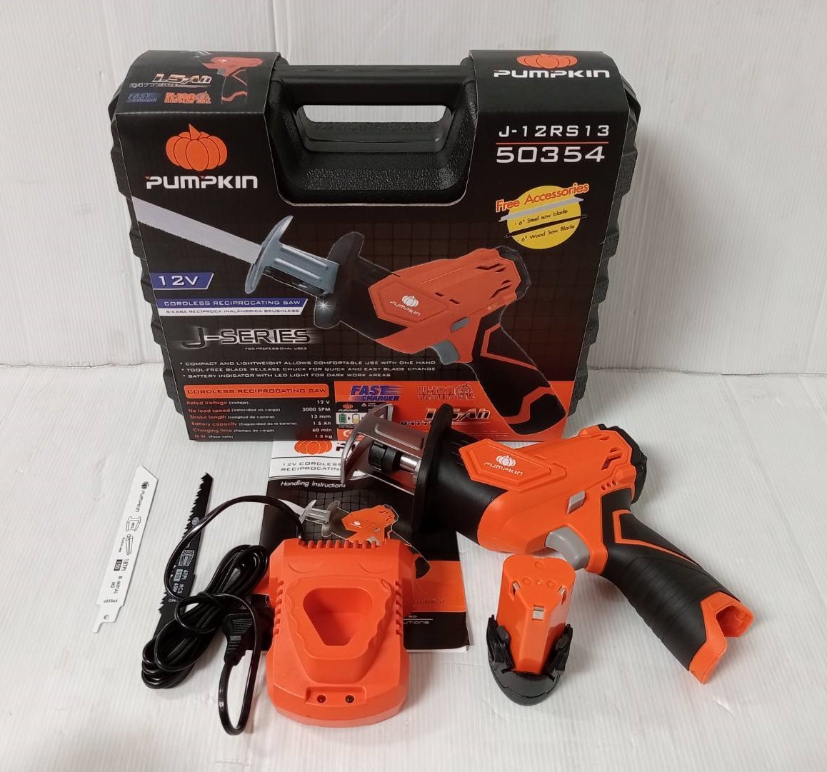 เลื่อยชักไร้สาย12V J-12RS13 PUMPKIN #50354