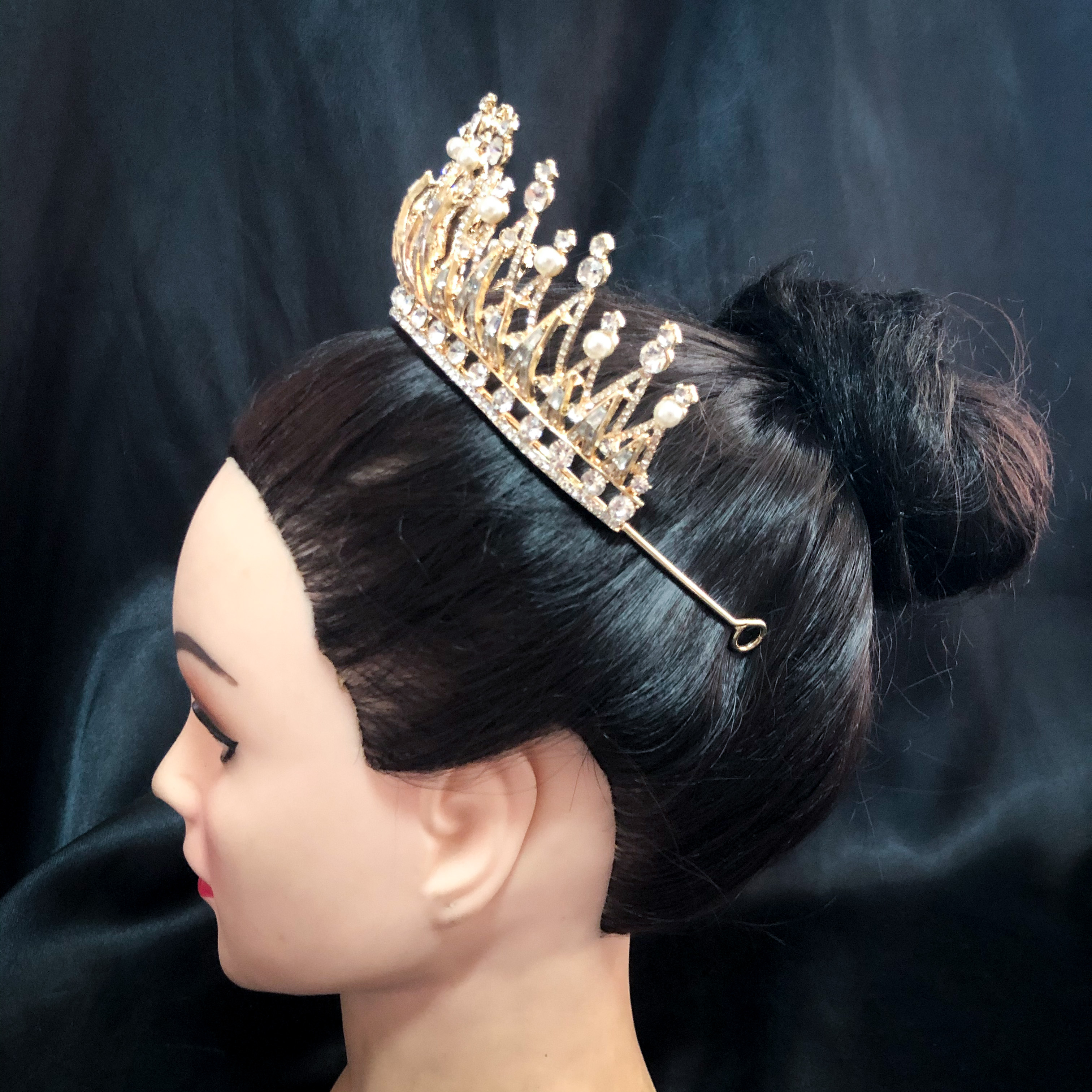 (พร้อมส่ง) เทียร่า 297 สีทอง มงกุฎนางงาม มงกุฎเจ้าหญิง งานสวย ปราณีต QCเพชรทุกเม็ด สินค้าพร้อมส่งจากไทย