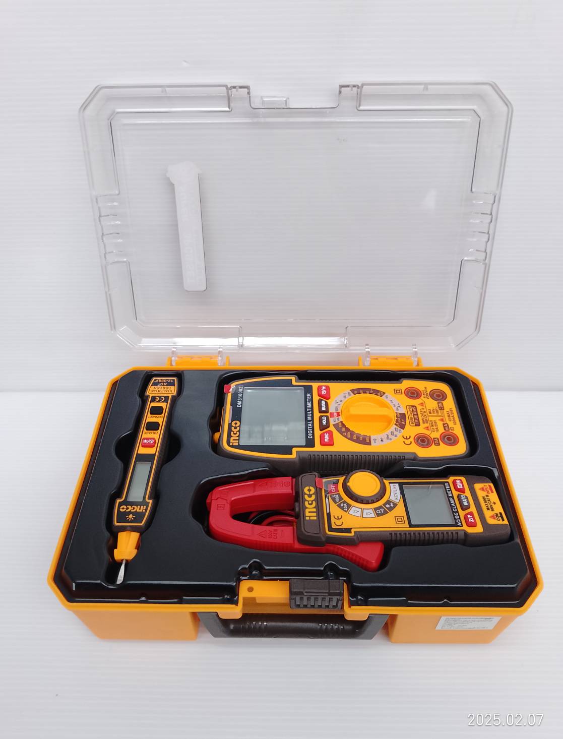 INGCO COMBO SET ชุดช่างไฟฟ้า ปากกาวัดไฟ+มัลติมิเตอร์+แคลมป์มิเตอร์ 3ตัวชุด รุ่น COS24067