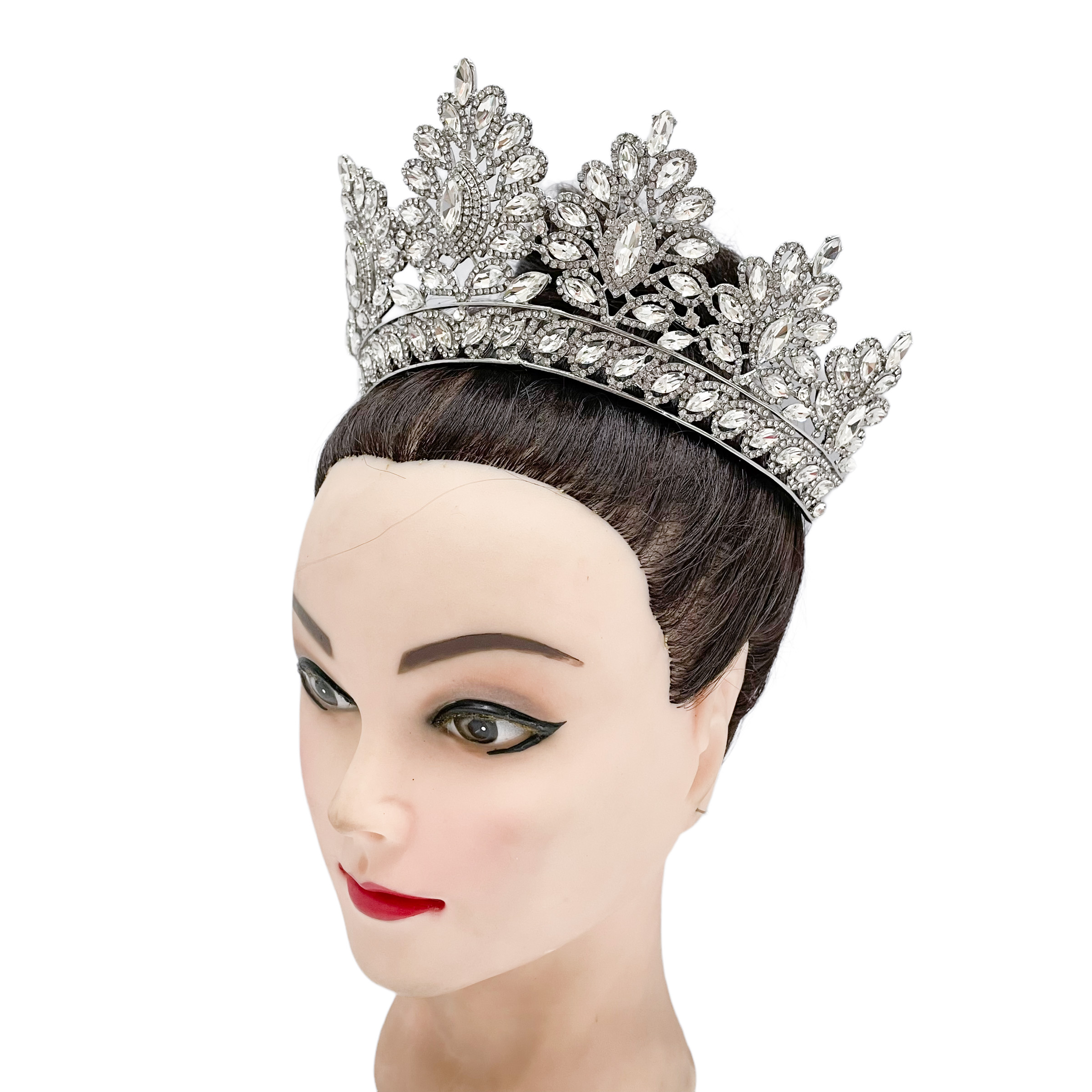 (พร้อมส่งจากไทย) มงกุฏ 095 สีเงิน มงกุฎนางงาม มงกุฎเพชร มงกุฎประกวด สินค้าพร้อมส่ง ไม่ต้องรอนาน งานพรีเมี่ยม