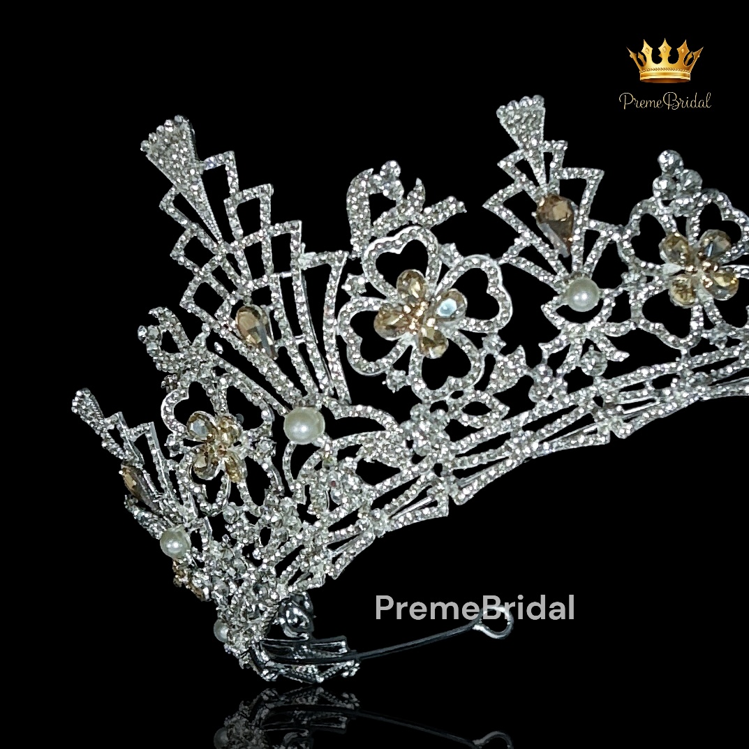 (พร้อมส่ง) เทียร่า 424 มงกุฎเพชร ครึ่งหัว Miss Universe Myanmar 2020 งานสวย ปราณีต QCเพชรทุกเม็ด สินค้าพร้อมส่งจากไทย