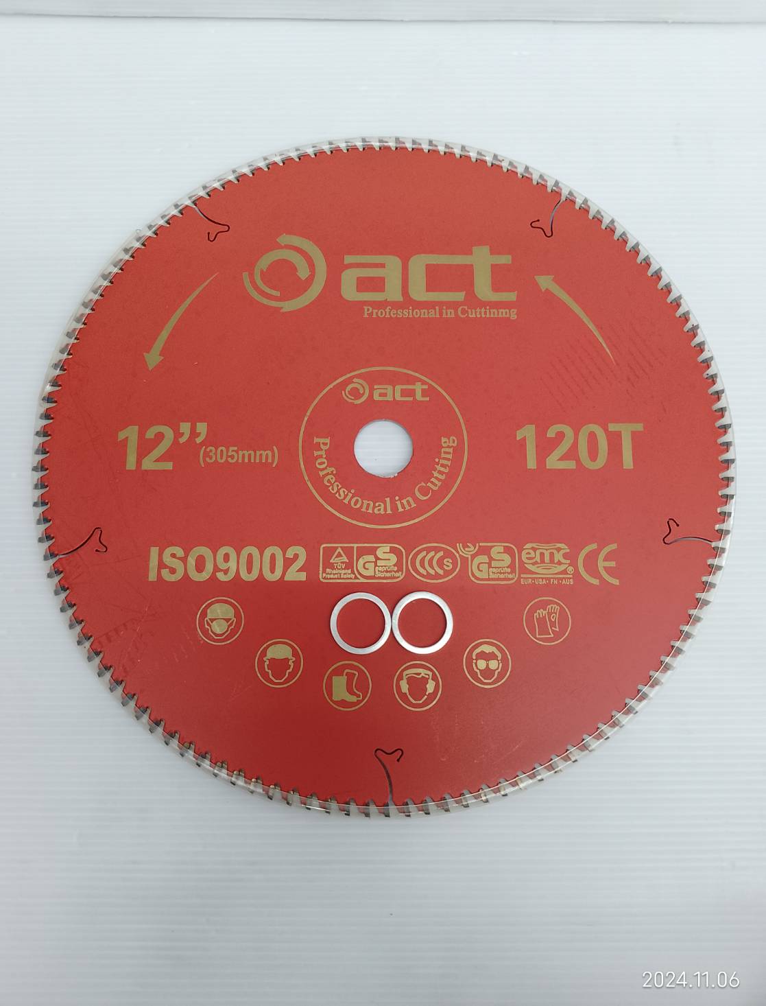 ใบเลื่อยวงเดือนอลูมิเนียม 12"x120T ACT รู25.มิล