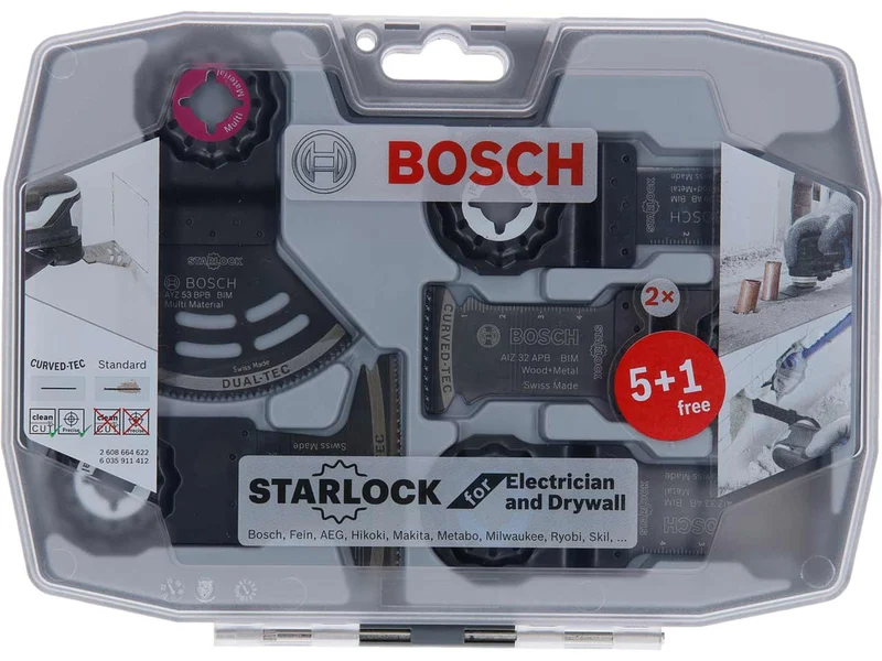 ชุดใบมัลติทูล5+1 Electrician and Drywall BOSCH 2608664622