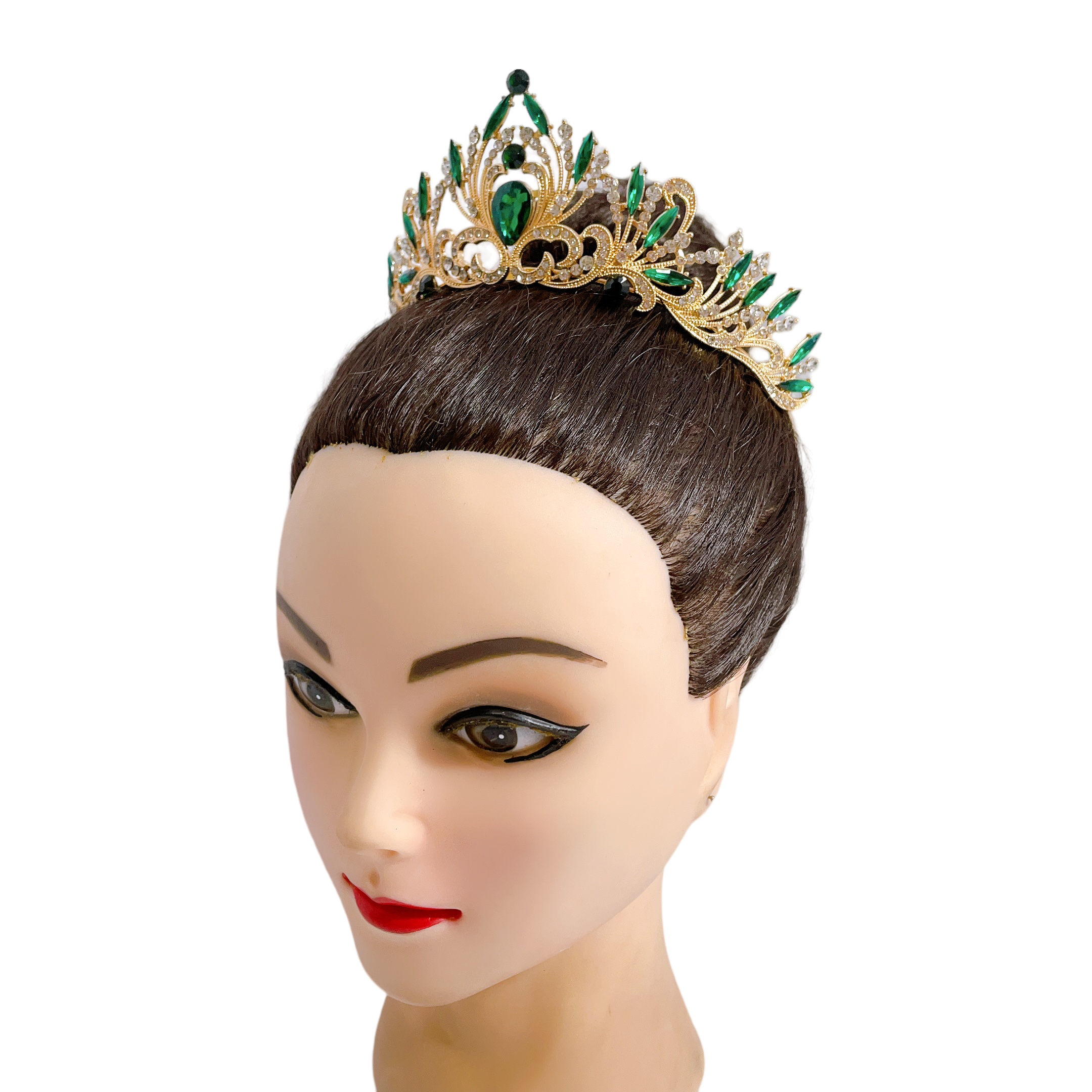 (พร้อมส่ง) เทียร่า 331 สีเขียว มงกุฎนางงาม งานสวย ปราณีต QCเพชรทุกเม็ด สินค้าพร้อมส่งจากไทย