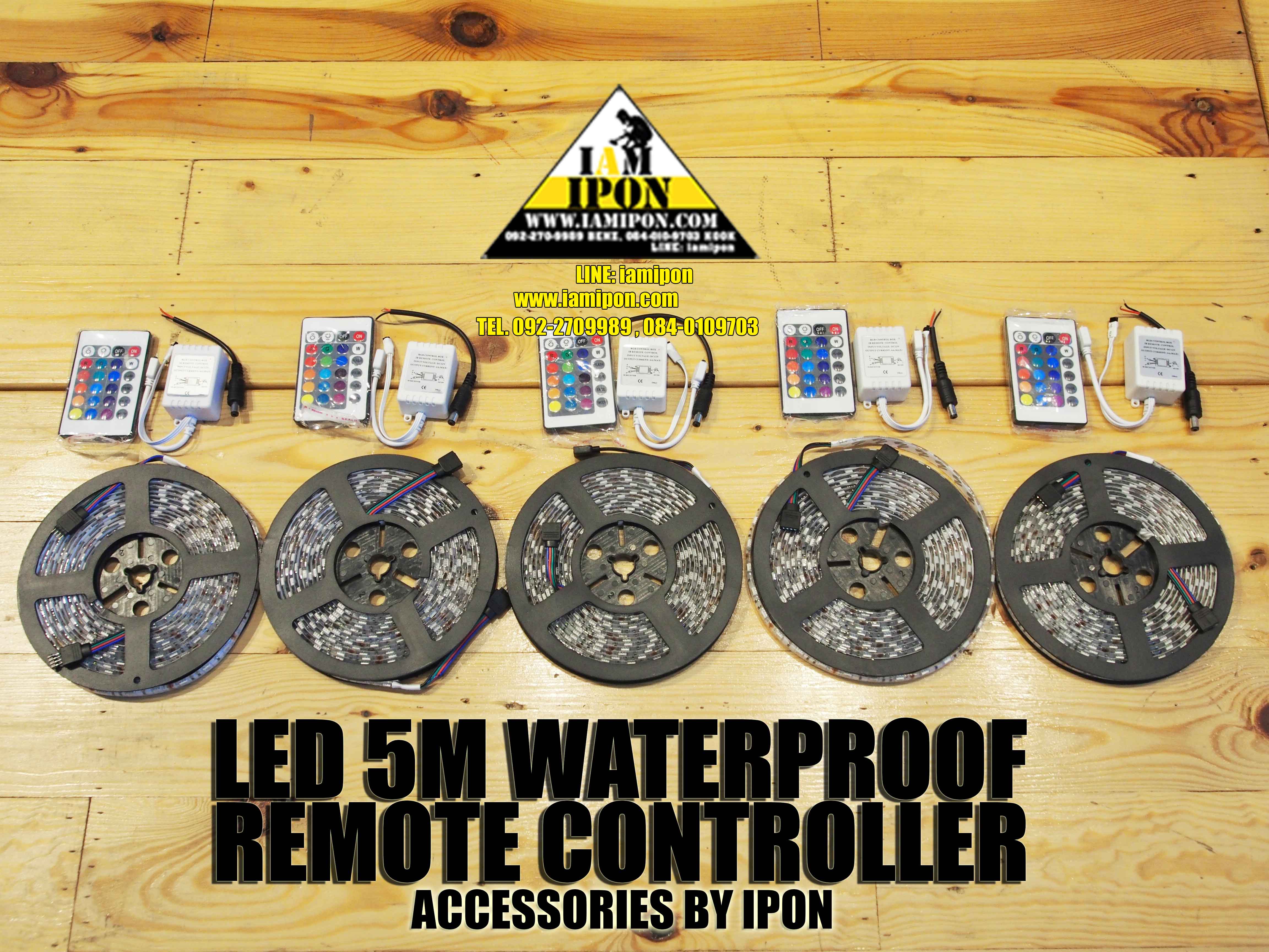 LED 5M WATERPROOF REMOTE CONTROLLER ไฟเส้น 5M กันน้ำ ปรับสีได้ 16 เฉด 5 step