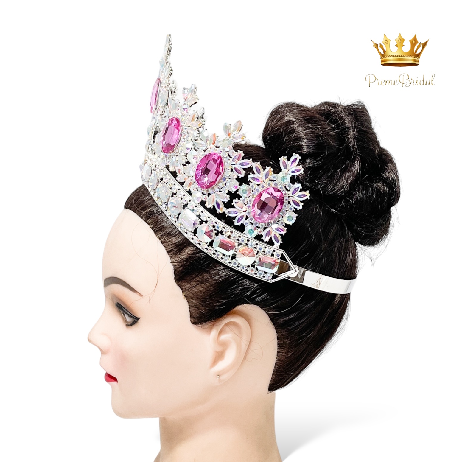 (พร้อมส่งจากไทย) มงกุฏ 100 สีชมพู มงกุฎนางงาม มงกุฎเพชร มงกุฎประกวด สินค้าพร้อมส่ง ไม่ต้องรอนาน งานพรีเมี่ยม