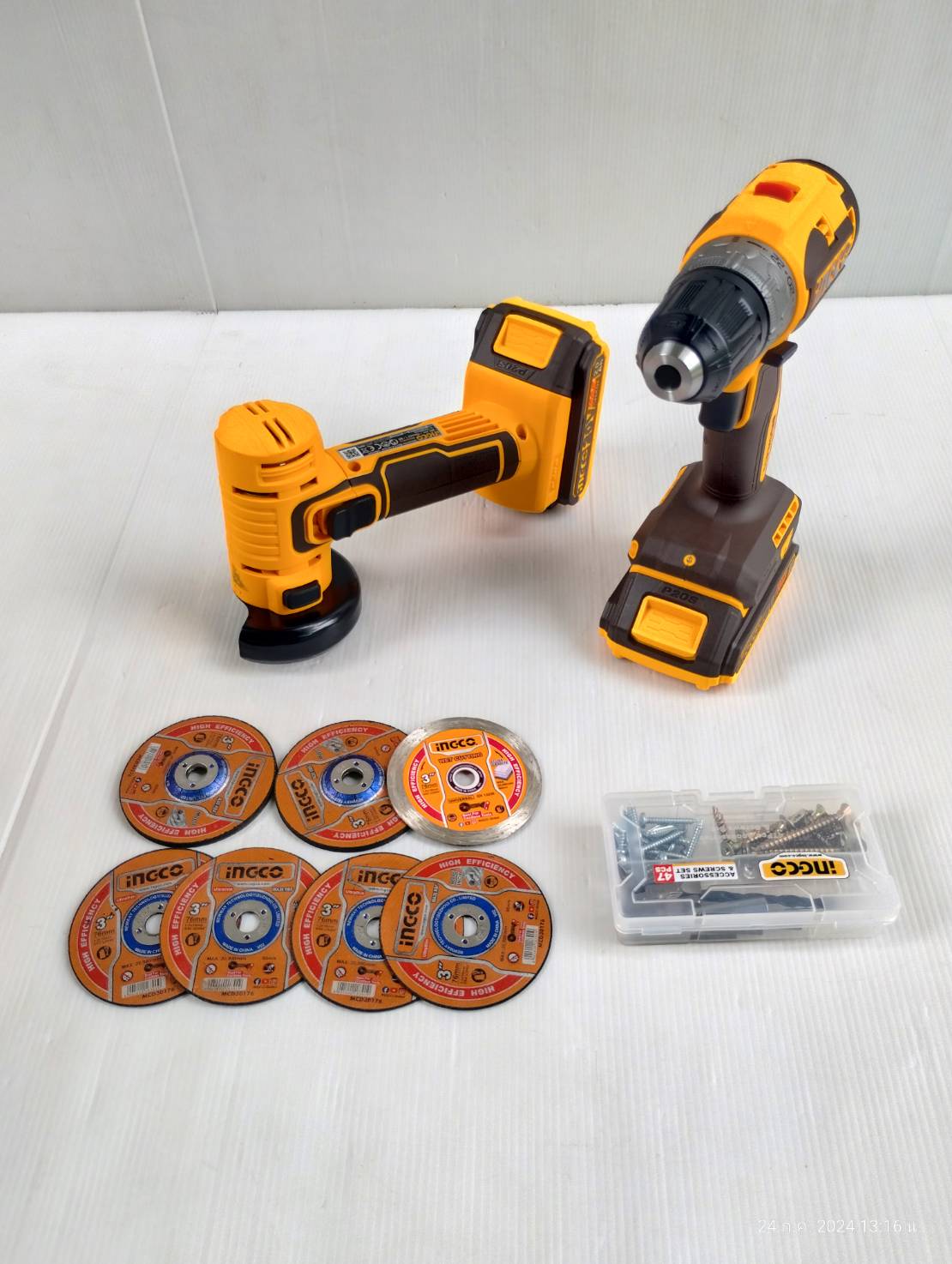INGCO Combo Set เจียร์มินิ+สว่านไร้สาย CKLI20278