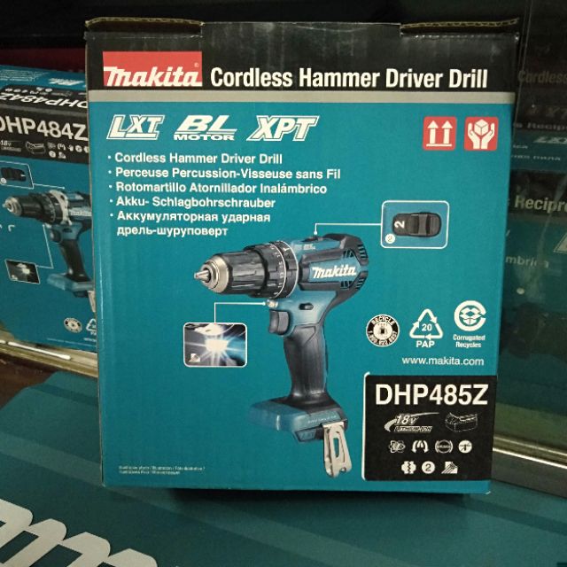 สว่านกระแทกไร้สาย DHP485Z MAKITA