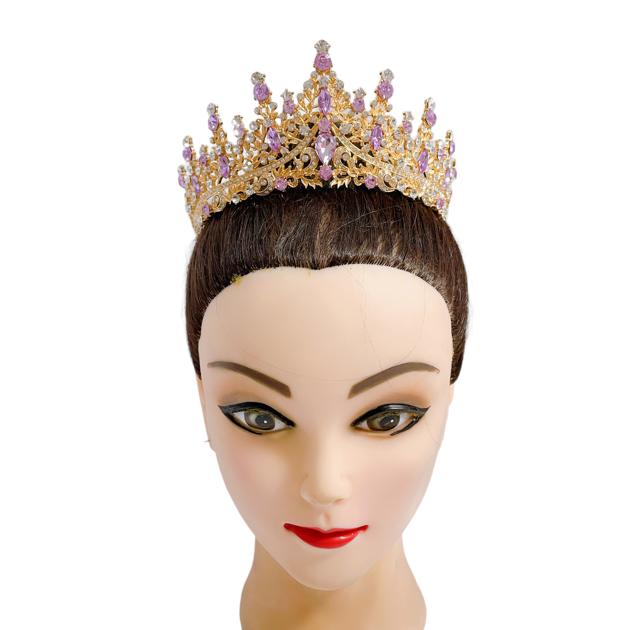 (พร้อมส่ง) เทียร่า 273 สีม่วง-ทอง มงกุฎนางงาม งานสวย ปราณีต QCเพชรทุกเม็ด ร้านคนไทย คุยง่าย ส่งเร็ว