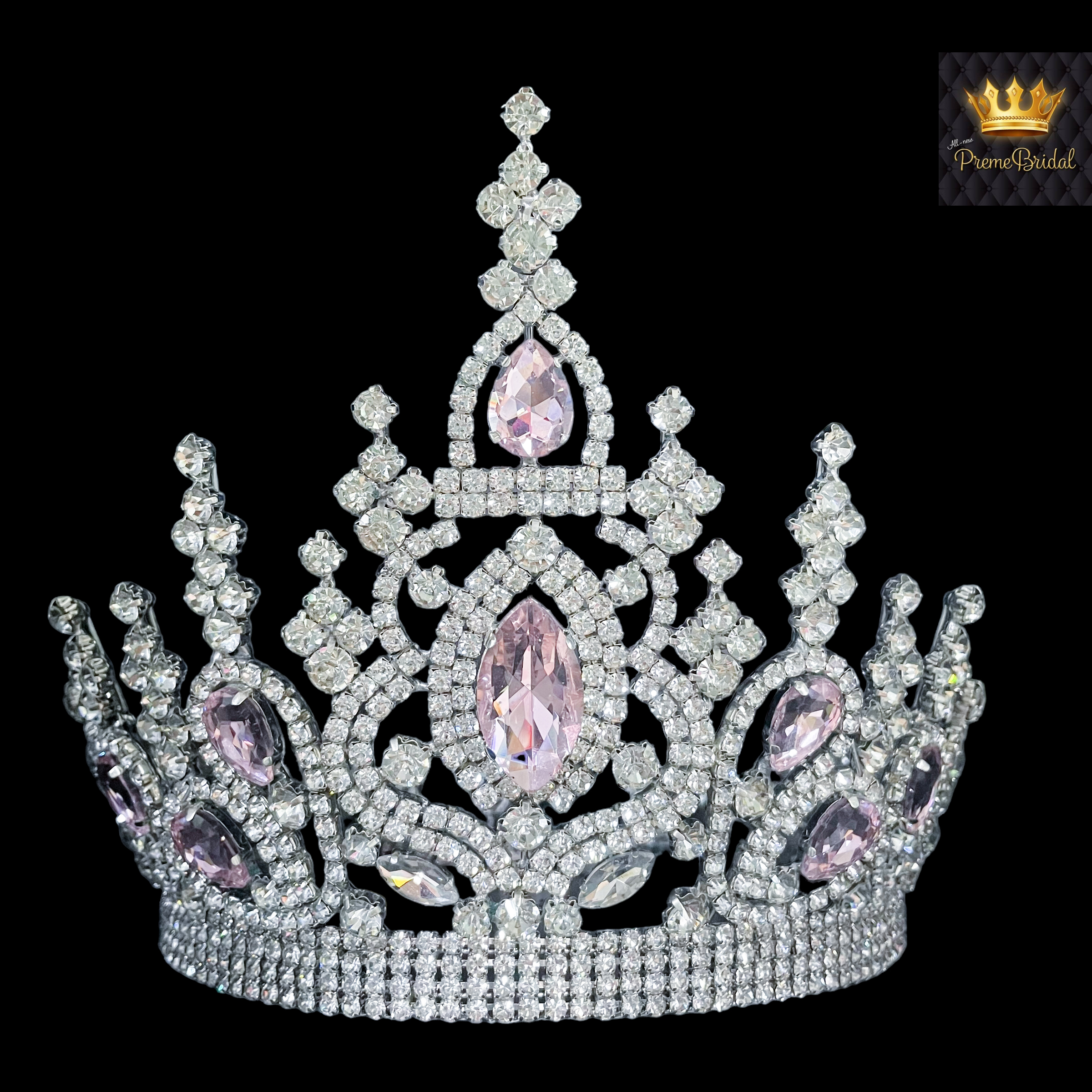 (พร้อมส่งจากไทย) มงกุฏ 108 สีชมพู มงกุฎนางงาม มงกุฎเพชร มงกุฎประกวด สินค้าพร้อมส่ง ไม่ต้องรอนาน งานพรีเมี่ยม
