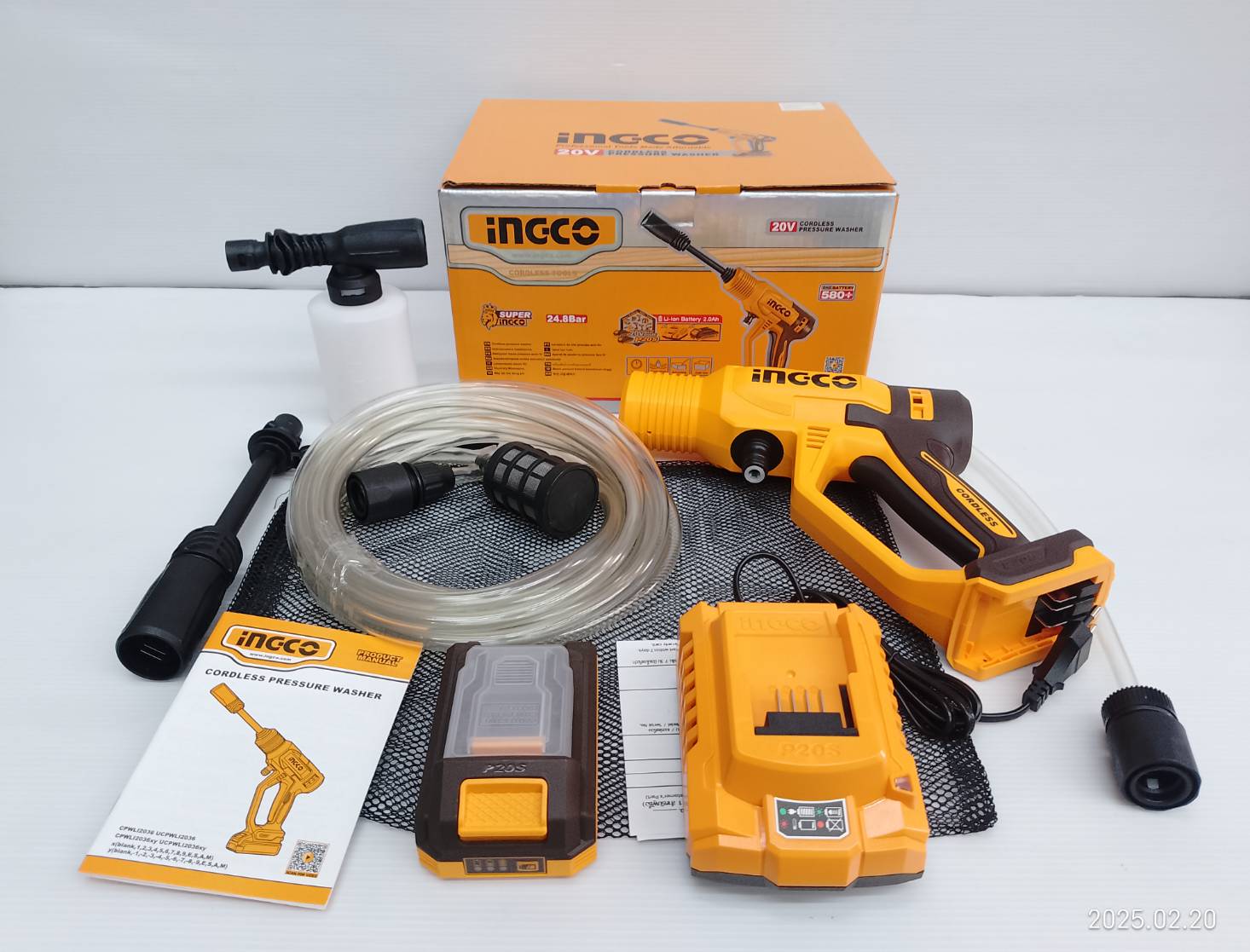 INGCO ปืนอัดฉีดแรงดันสูงไร้สาย 20V CPWLI20362