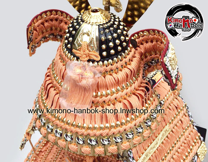 ชุดเกราะซามูไร (สีส้มอ่อน)ญี่ปุ่นแท้ Y O R O I +กล่อง no.5 SIZE:85cm