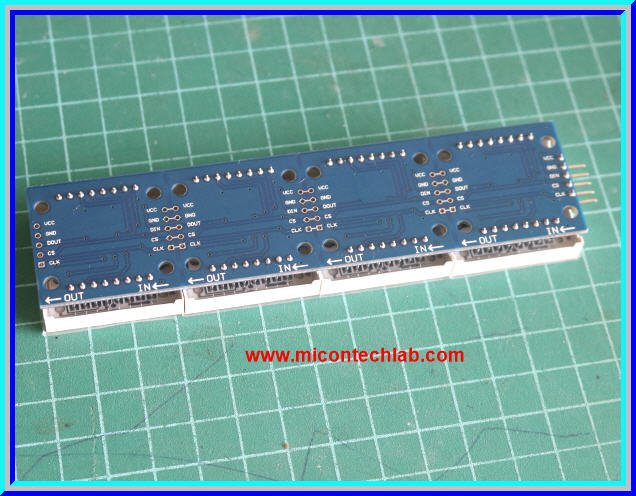 1x บอร์ด MAX7219 แอลอีดี ดอทแมทริก สีแดง ขนาด 4 หลัก (LED Dot Matrix)