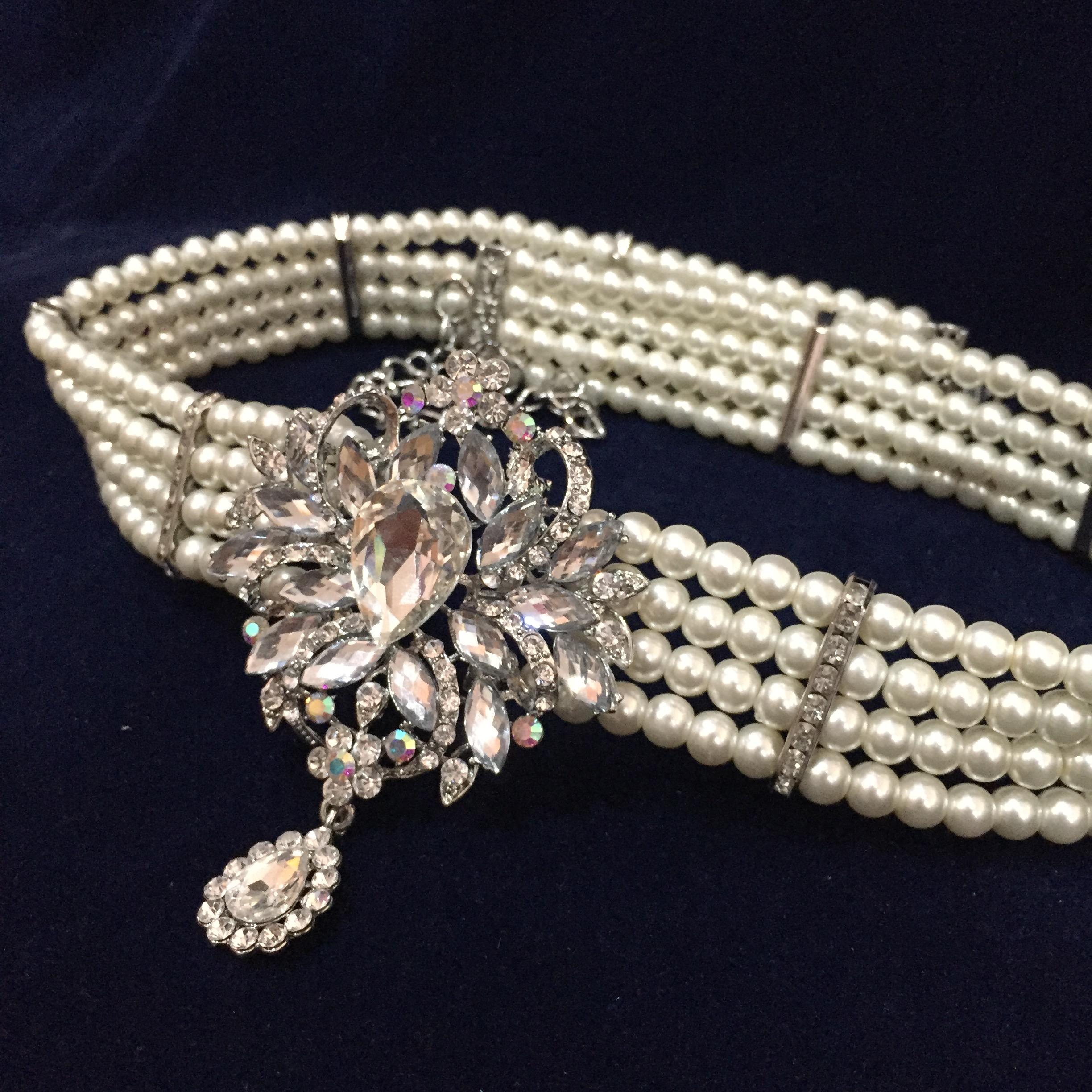 (พร้อมส่ง) เข็มขัดมุก015