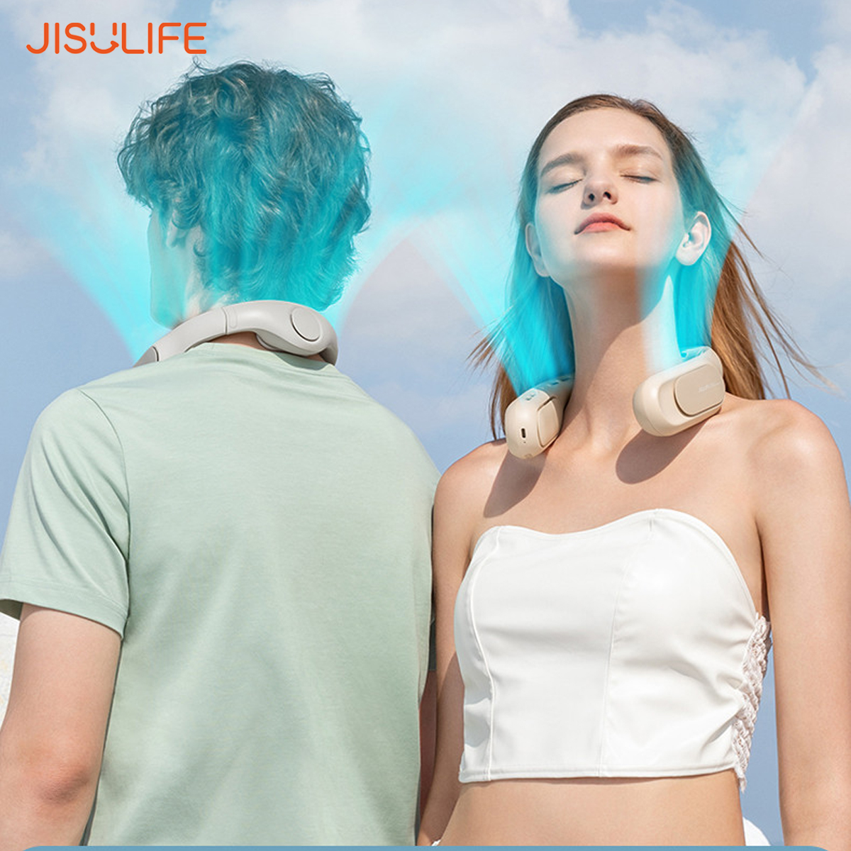 Jisulife FA35 Pro Neck Fan พัดลมไร้สายแบบคล้องคอ ปรับระดับความแรงได้ 4 ระดับ (รับประกัน 1 ปี)