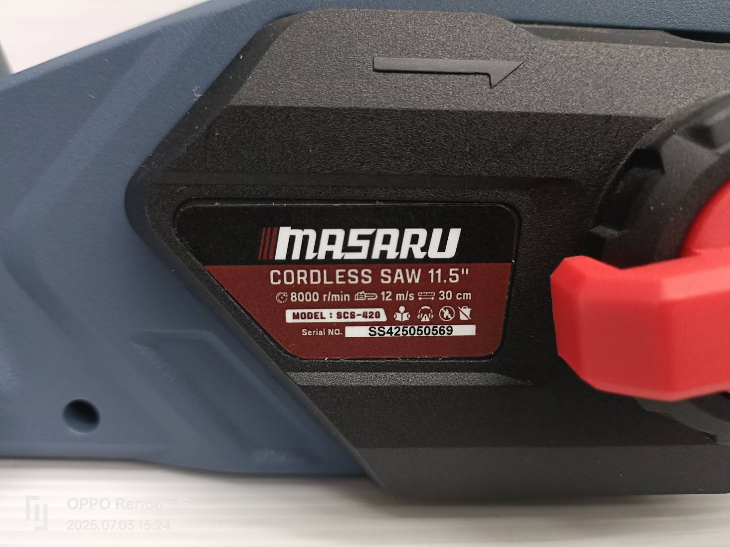 MASARU เลื่อยไฟฟ้าไร้สาย 11.5 นิ้ว 20V รุ่น SCS-420 เลื่อยตัดไม้แบตเตอรี่ ตัดไม้ขนาดใหญ่ เลื่อยโซ่ไร้สาย