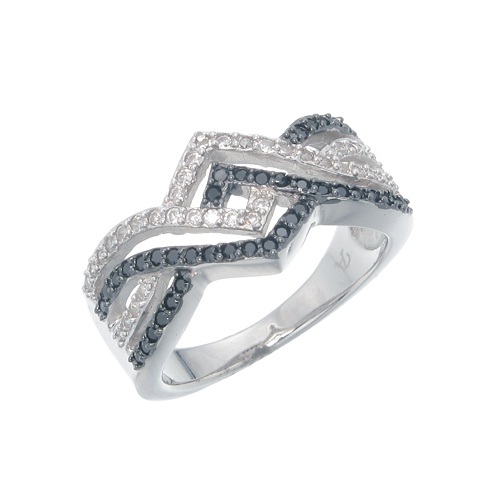 แหวนเงินแท้925เพรชประดับเพรชแท้สวิส เกรดดี น้ำใส