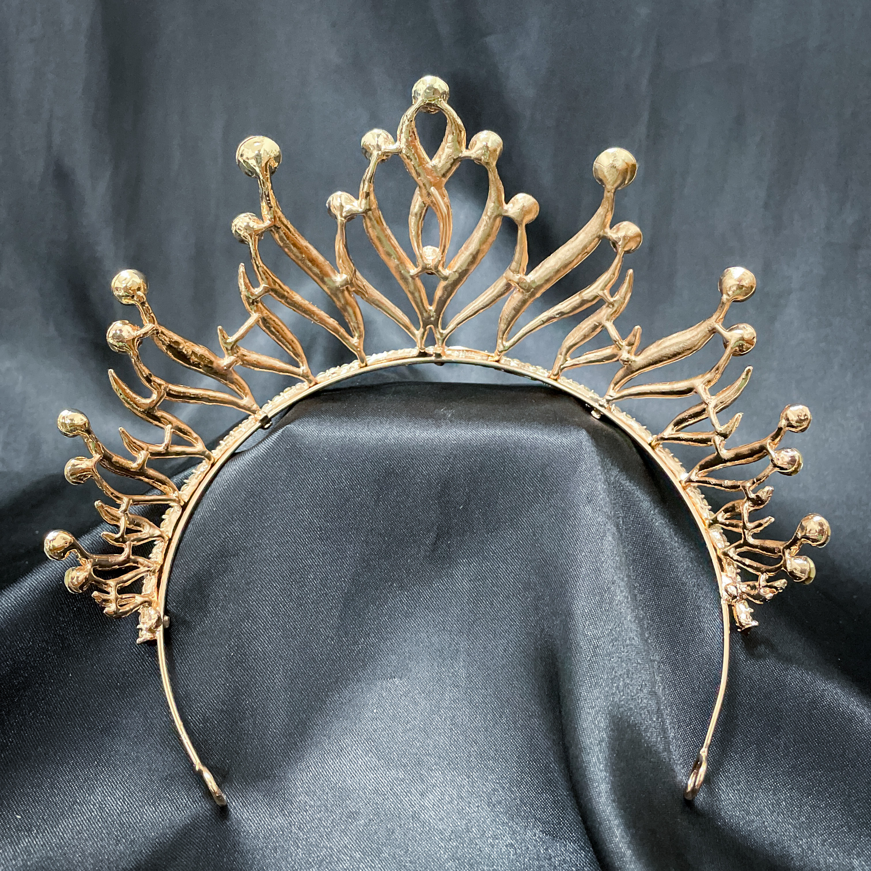 (พร้อมส่ง) เทียร่า 327 สีทอง มงกุฎนางงาม งานสวย ปราณีต QCเพชรทุกเม็ด สินค้าพร้อมส่งจากไทย