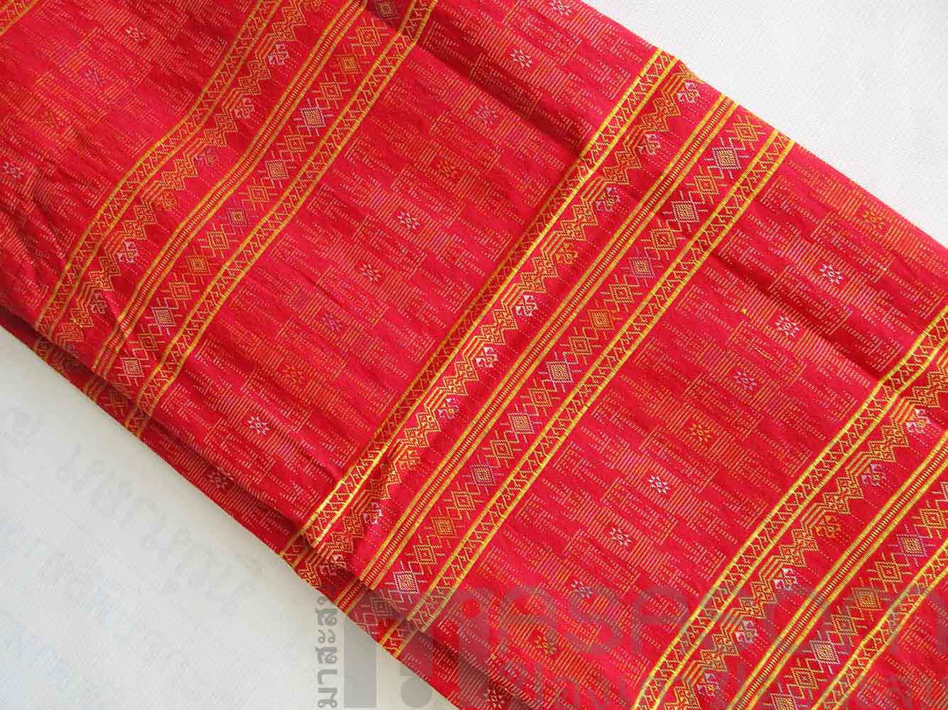 ผ้าถุงผ้าฝ้ายทอสอดดิ้น J4