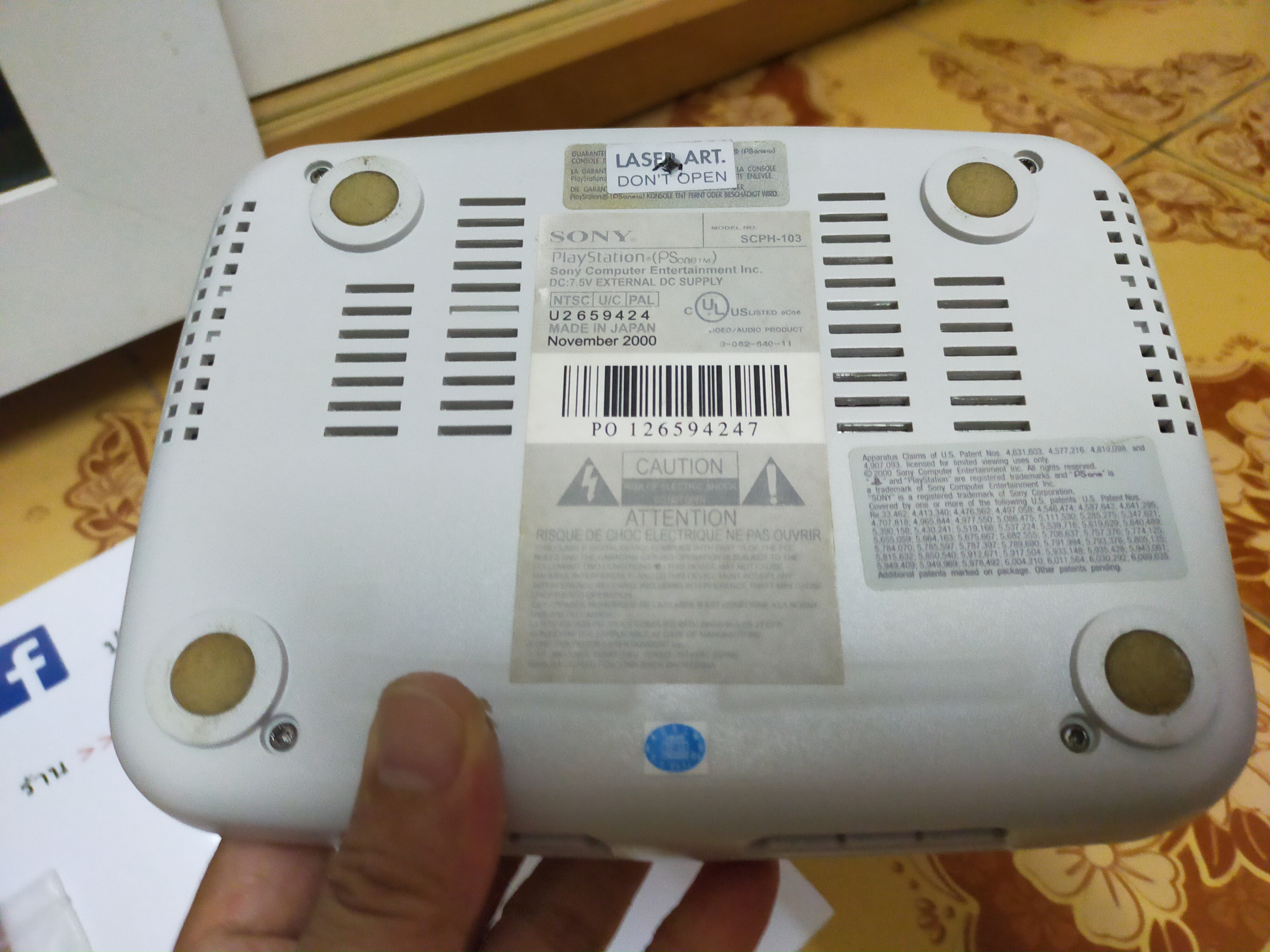 เครื่อง PS1 ตัวเล็ก มือสอง สภาพสวย ใช้งานได้ปกติ อุปกรณ์ครบชุด