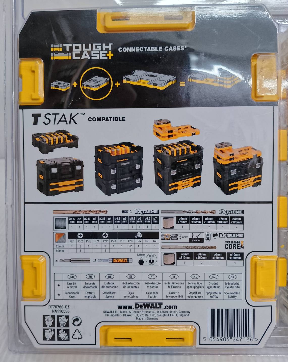 DEWALT รุ่น DT70760-QZ ชุดดอกสว่านและดอกไขควง 68 ชิ้น