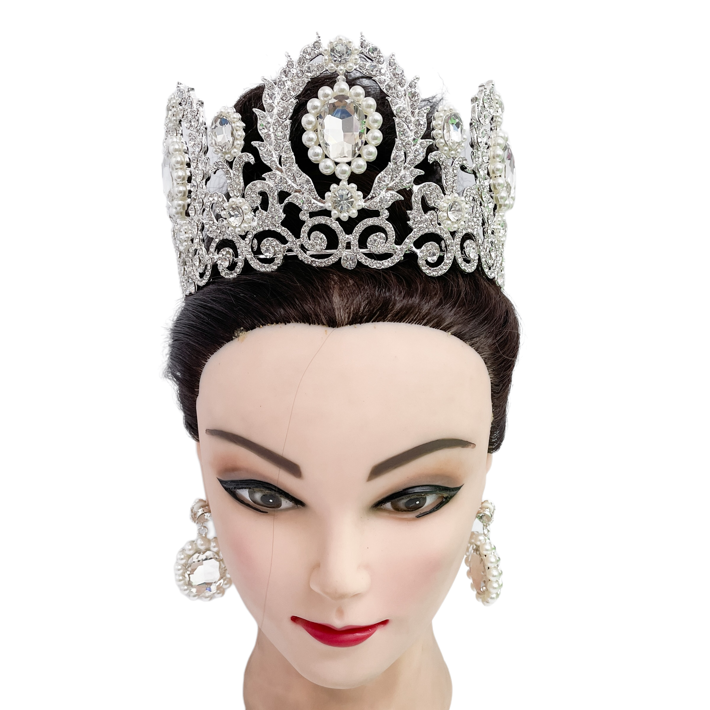 (พร้อมส่ง) เทียร่า 001 สีเงิน มงกุฎนางงาม มงกุฎเจ้าหญิง งานสวย ปราณีต QCเพชรทุกเม็ด สินค้าพร้อมส่งจากไทย